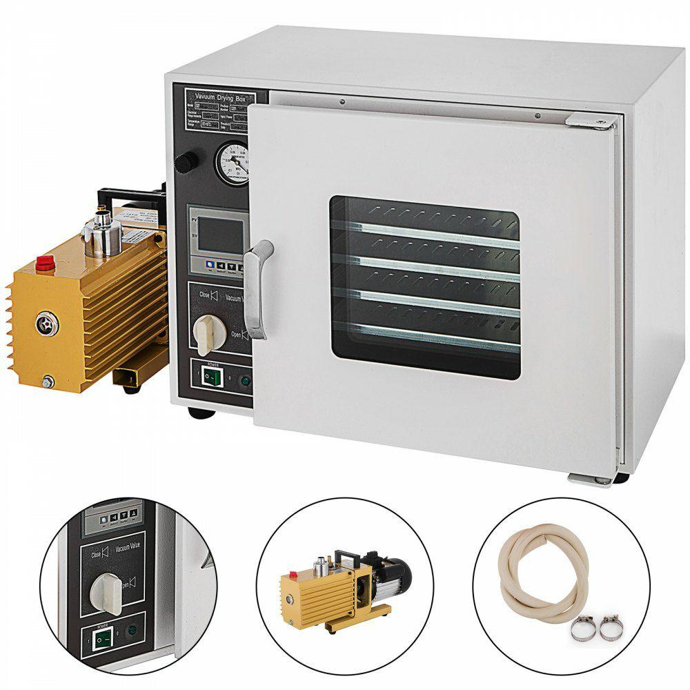 1.9 cu ft Drying Oven 9 cfm Vacuum  Pump 133Pa Max. 1400W Heating Power 5 Trays  |  Heating & Cooling Equipment Heating & Cooling Equipment Heating & Cooling Equipment