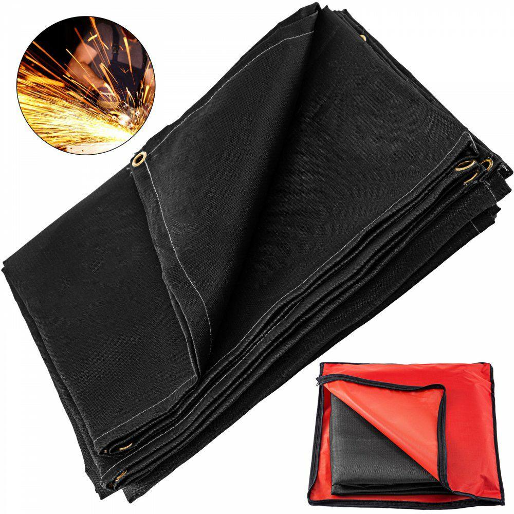 10 x 10 Ft Welding Blanket Black Fiberglass Blanket Portable Fiberglass Fire Retardant Blanket Welding Mat Welding Fireproof Thermal Resistant Insulation With Carry Bag  |  Welding Safety Equipment Welding Welding Safety Equipment