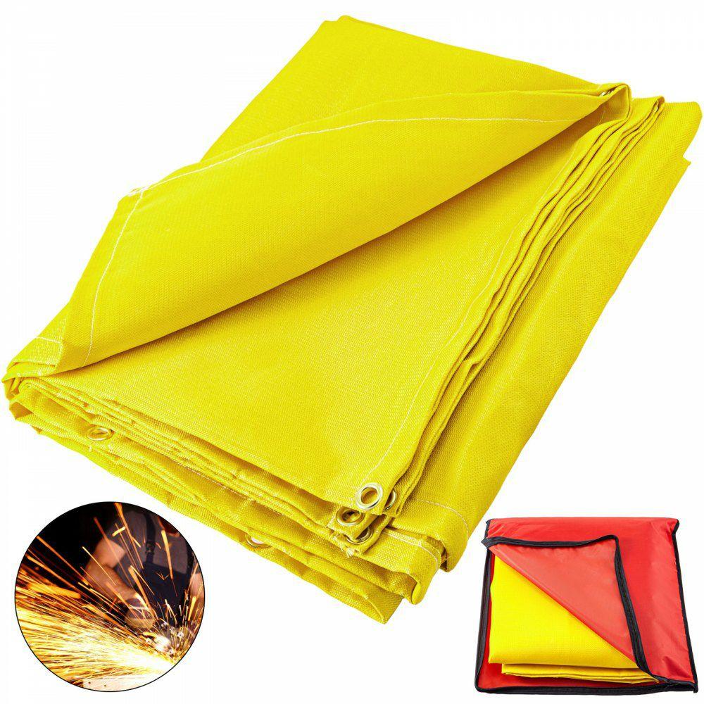 10 x 10 Ft Welding Blanket Gold Fiberglass Blanket Portable Fiberglass Fire Retardant Blanket Welding Mat Welding Fireproof Thermal Resistant Insulation With Carry Bag Golden |  Welding Safety Equipment Welding Golden