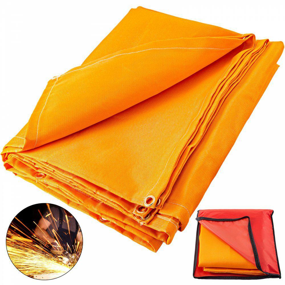 10 x 10 Ft Welding Blanket Orange Fiberglass Blanket Portable Fiberglass Fire Retardant Blanket Welding Mat Welding Fireproof Thermal Resistant Insulation With Carry Bag Orange |  Welding Safety Equipment Welding Orange