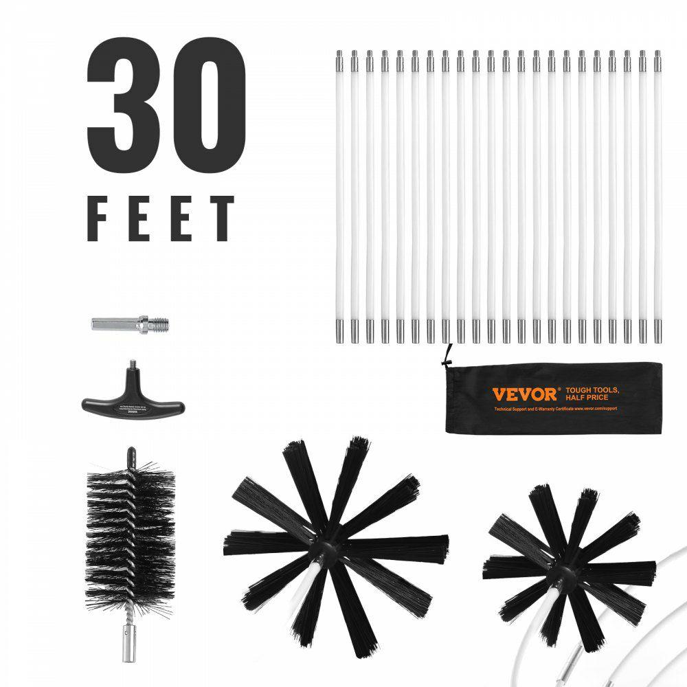 22 Pieces 30 FEET Dryer Vent Cleaner Kit, Include 3 Different Sizes Flexible Lint Trap Brush, Reinforced Nylon Duct Cleaning Dryer Vent Brush, Dryer Cleaning Kit with Clamp Connectors  |  Air Conditioners & Accessories Air Conditioners & Accessories Air Conditioners & Accessories