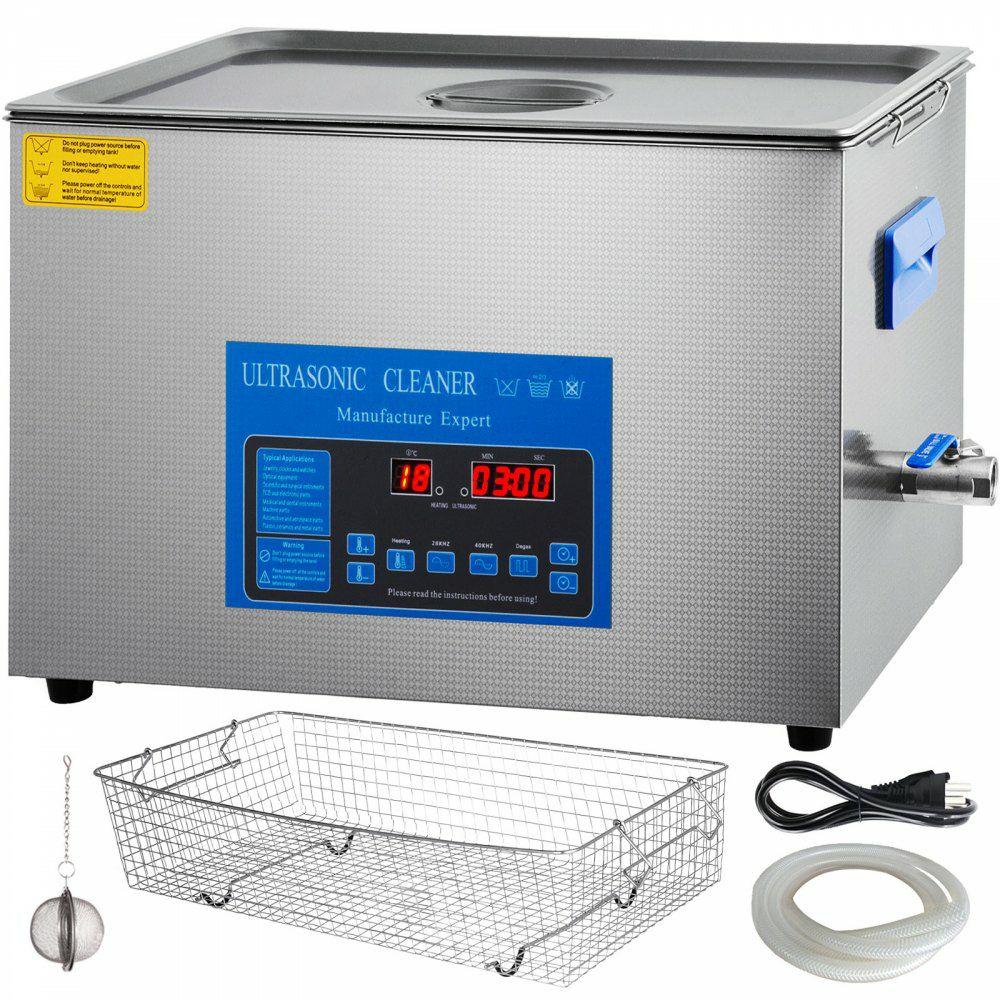 22L Ultrasonic Cleaner 28/40khz Dual Frequency Ultrasonic Cleaner 304 Stainless Steel with Heater Timer for Jewelry Watch Glasses Parts Cleaning  |  Cleaning Equipment Lab Cleaning Equipment