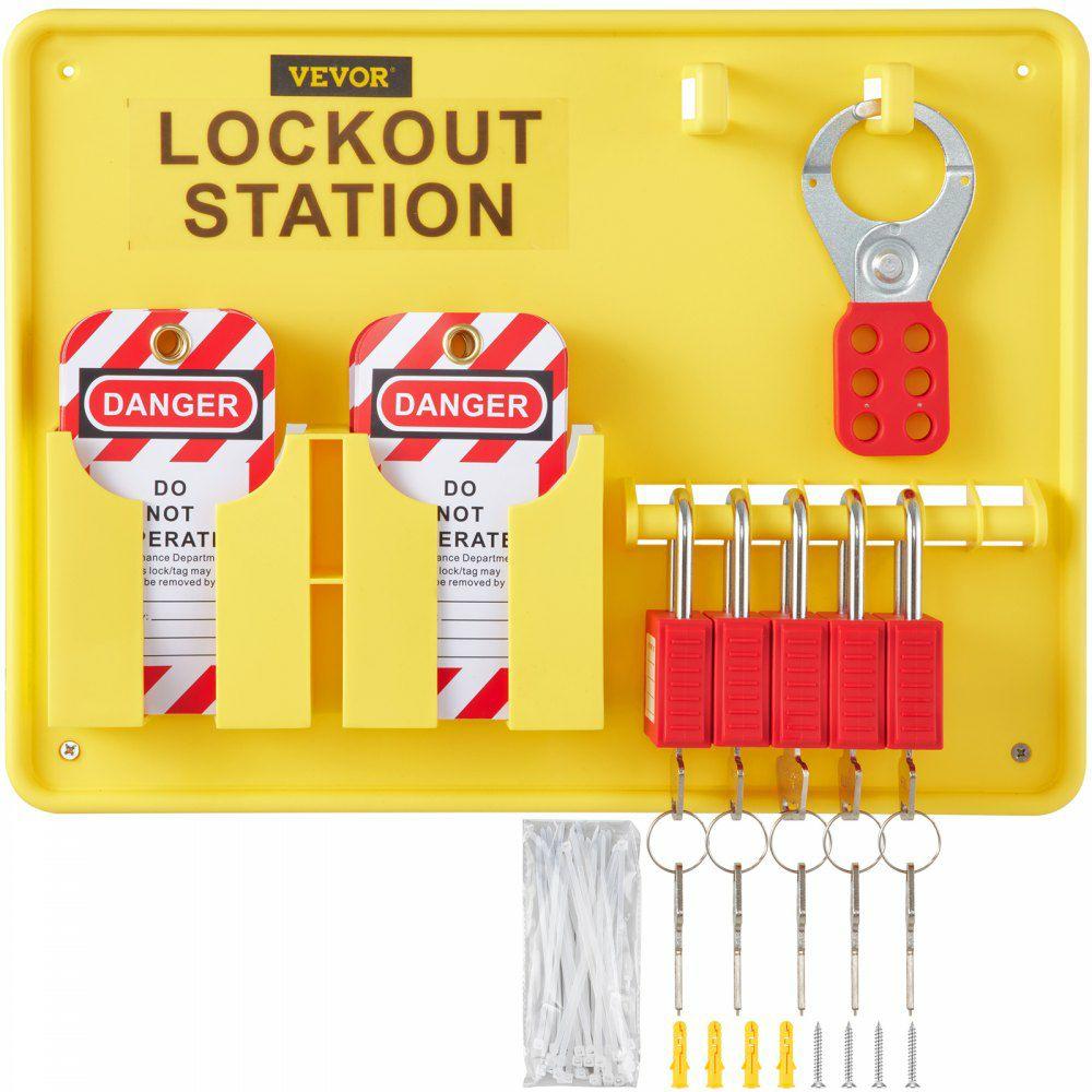 26 PCS Lockout Tagout Kits, Electrical Safety Loto Kit Includes Padlocks, Lockout Station, Hasp, Tags & Zip Ties, Lockout Tagout Safety Tools for Industrial, Electric Power, Machinery  |  Locks Locks Locks