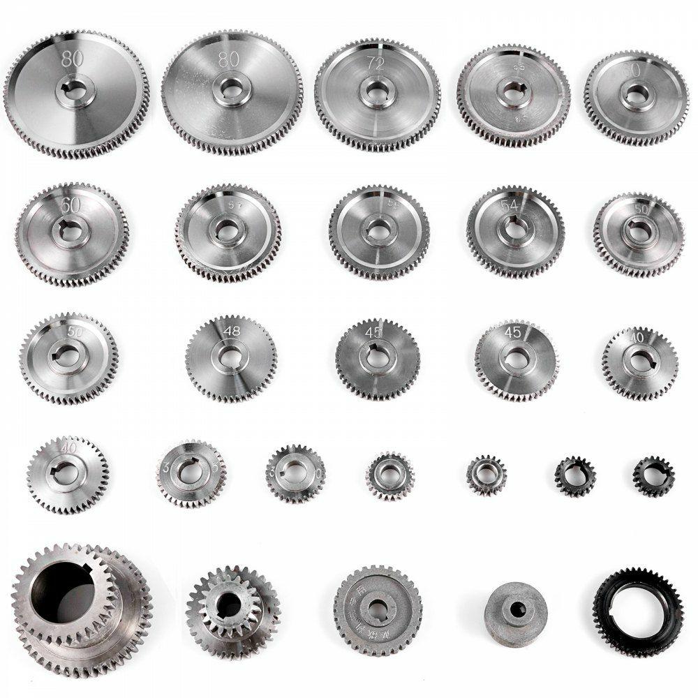 27PCS Metal Lathe Gears, Precise Mini Lathe Replacement Gears including Box Gear Set, Slotless Gears, Metal Motor Gears, Variable Gears, Belt Gear for CJ0618 Mini Lathes & Milling Machines  |  Metal Lathe Lathe Machines & Accessories Lathe Machines & Accessories