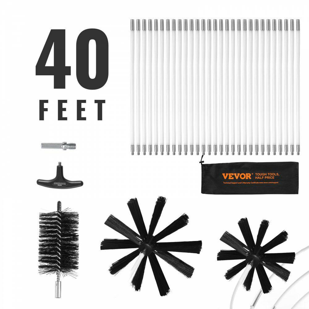 29 Pieces 40 FEET Dryer Vent Cleaner Kit, Include 3 Different Sizes Flexible Lint Trap Brush, Reinforced Nylon Duct Cleaning Dryer Vent Brush, Dryer Cleaning Kit with Clamp Connectors  |  Air Conditioners & Accessories Air Conditioners & Accessories Air Conditioners & Accessories