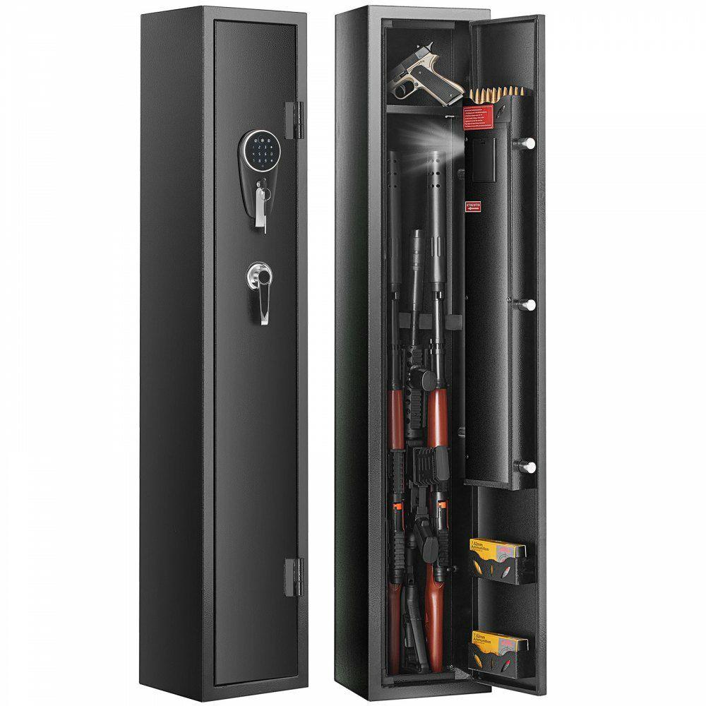 3 Gun Safe, Gun Security Cabinet with Lock & Digital Keypad, Quick Access Gun Storage Cabinet with Removable Shelf, Pistol Rack, Gun Cabinet for Home Long Gun and Pistols  |  Safes Biometric Safes Biometric Safes