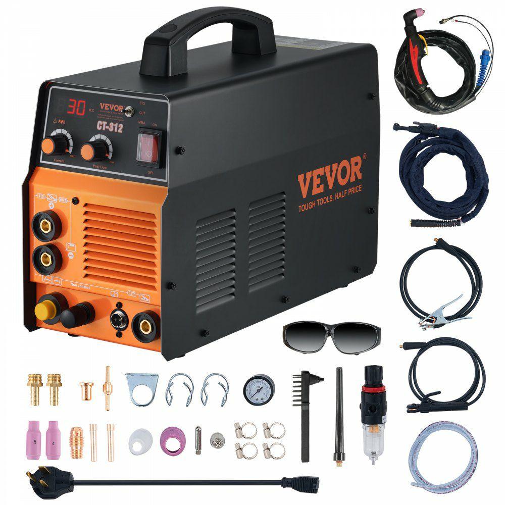 3 in 1 Plasma Cutter Welder Machine, CT-312 TIG/MMA Plasma Cutter Combo Machine, Non-Touch Pilot Arc, 30A Plasma Cutter, 120Amp TIG/Stick Welder, Digital 110/220V Dual Voltage IGBT Inverter  |  Multi-Function Welding & Accessories Multi-Function Welding & Accessories Multi-Function Welding & Accessories