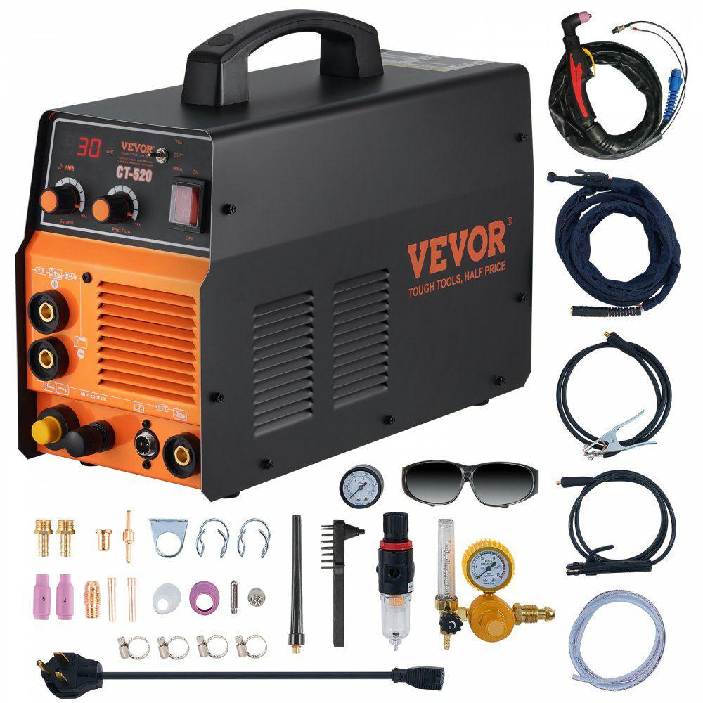 3 in 1 Plasma Cutter Welder Machine, CT-520 TIG/MMA Plasma Cutter Combo Machine, Non-Touch Pilot Arc Plasma Cutter TIG Welder and Stick Welder, Digital 110/220V Dual Voltage IGBT Inverter  |  Multi-Function Welding & Accessories Multi-Function Welding & Accessories Multi-Function Welding & Accessories