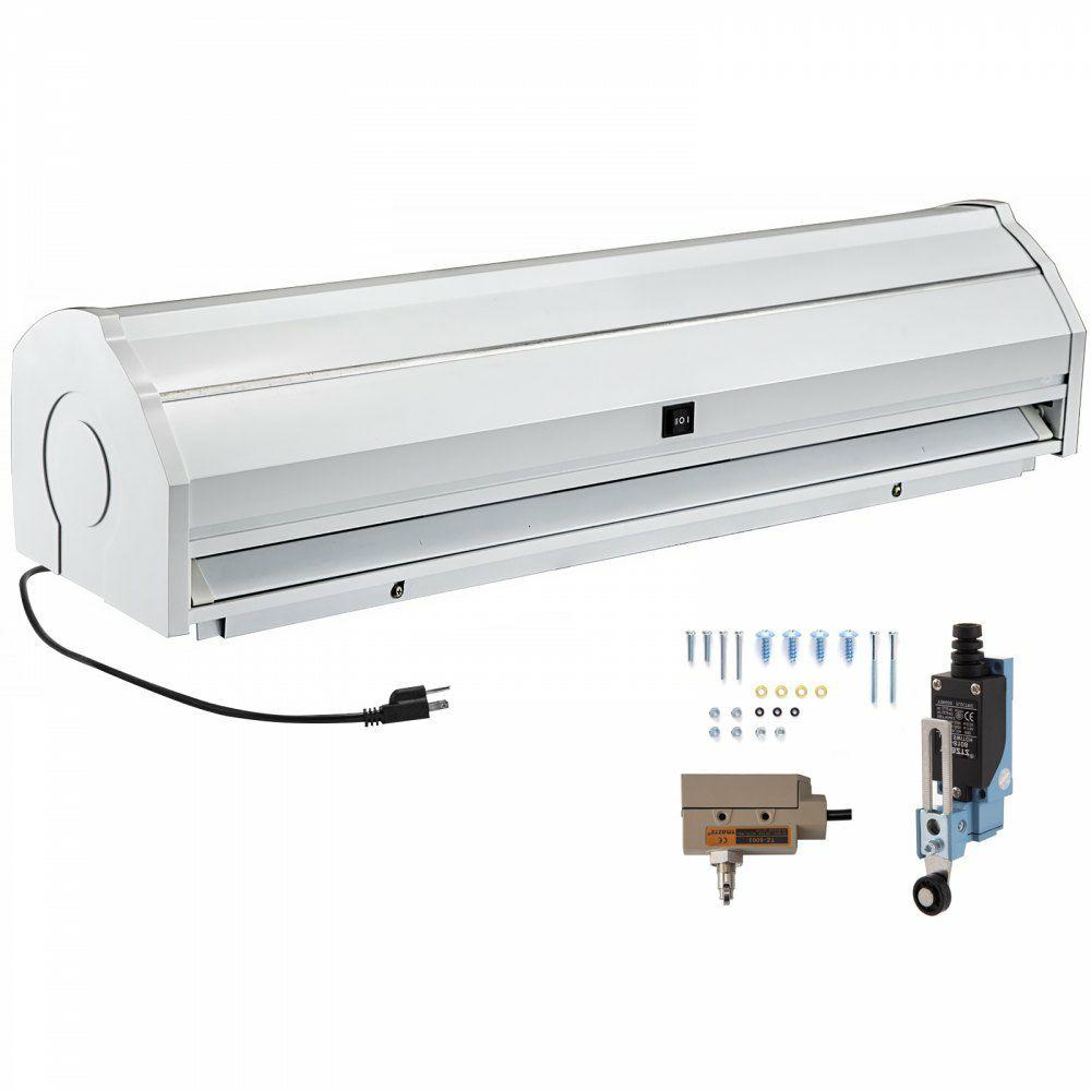 36″, 2 Speeds Commercial Indoor Curtain, CE Certified 668 CFM Air Volume with 2 Easy-Install Micro (Limit Switch), 110V Unheated, 36 Inch, 668CFM, Silver  |  Ventilation Equipment & Supplies Heating & Cooling Ventilation Equipment & Supplies