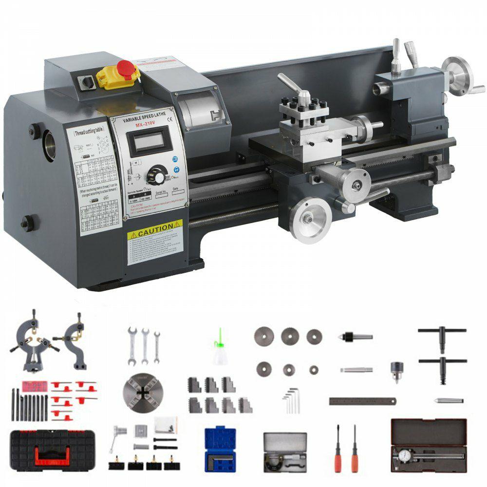 8×16 Luxury Version Metal Lathe 1100W Precision Bench Top Mini Metal Milling Lathe Variable Speed 50-2500 RPM Nylon Gear (8×16 inch)  |  Metal Lathe Lathe Machines & Accessories Lathe Machines & Accessories