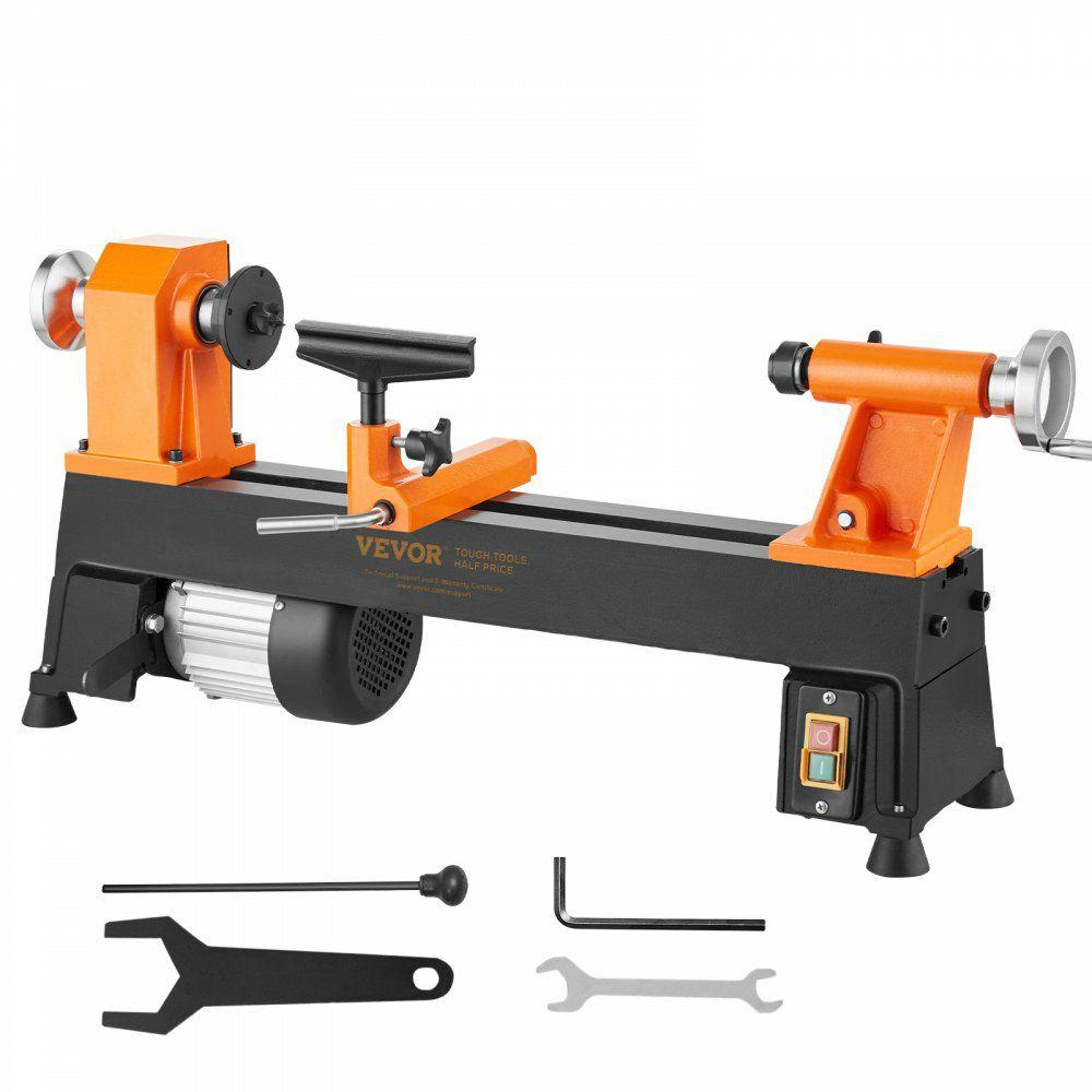 Benchtop Wood Lathe, 10 in x 18 in, 0.5 HP 370W Power Wood Turning Lathe Machine, 5 Variable Speeds 780/1320/1920/2640/3840 RPM with Rod Injection Wrenches Faceplate Foot Pads, for Woodworking  |  Lathe Machines & Accessories Lathe Machines & Accessories Lathe Machines & Accessories