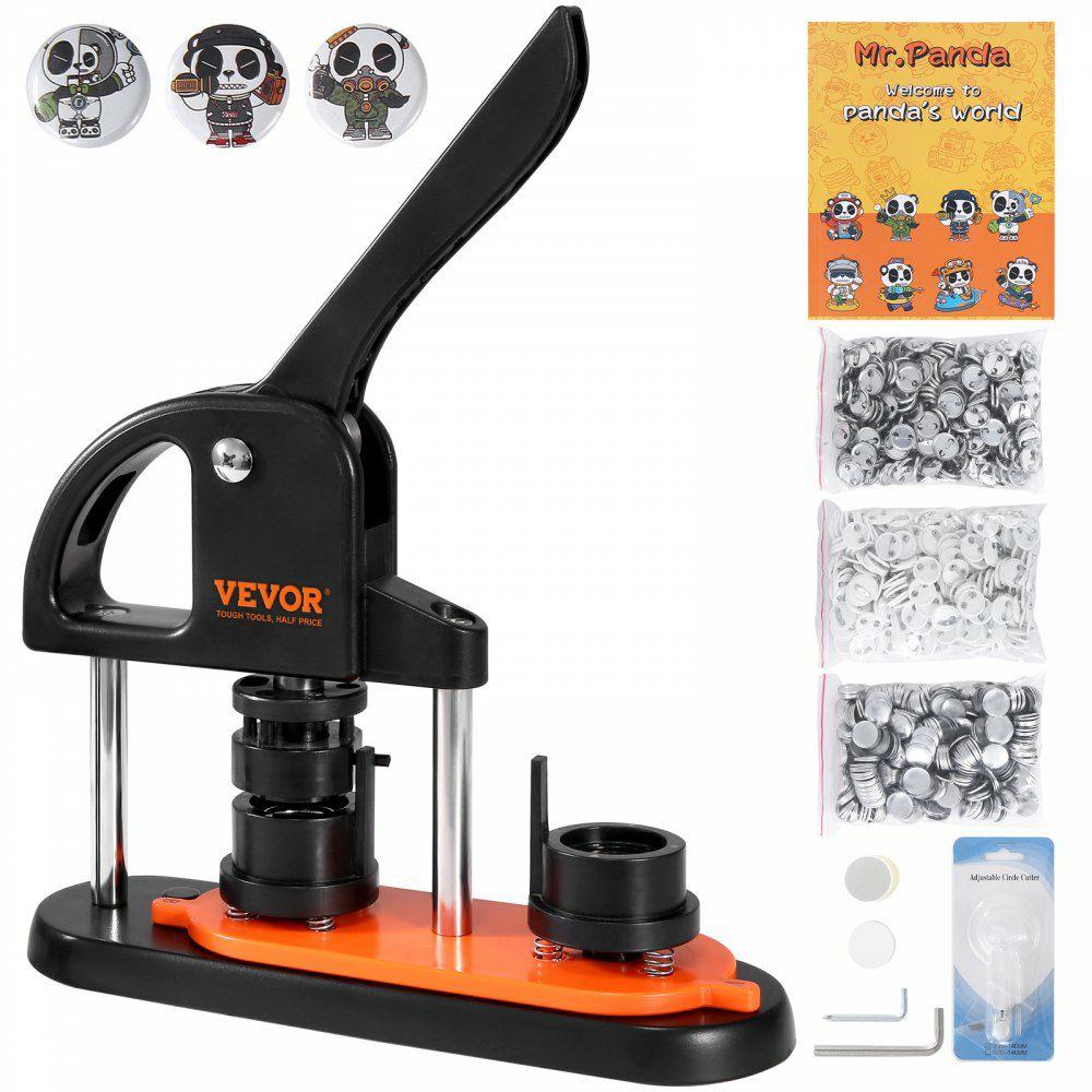 Button Maker Machine, 0.98 inch/25mm Pin Maker with 500pcs Button Parts, Button Maker with Panda Magic Book, Ergonomic Arc Handle Punch Press Kit, For Children DIY Gifts and Christmas  |  Button Maker Arts & Crafts & Sewing Button Maker