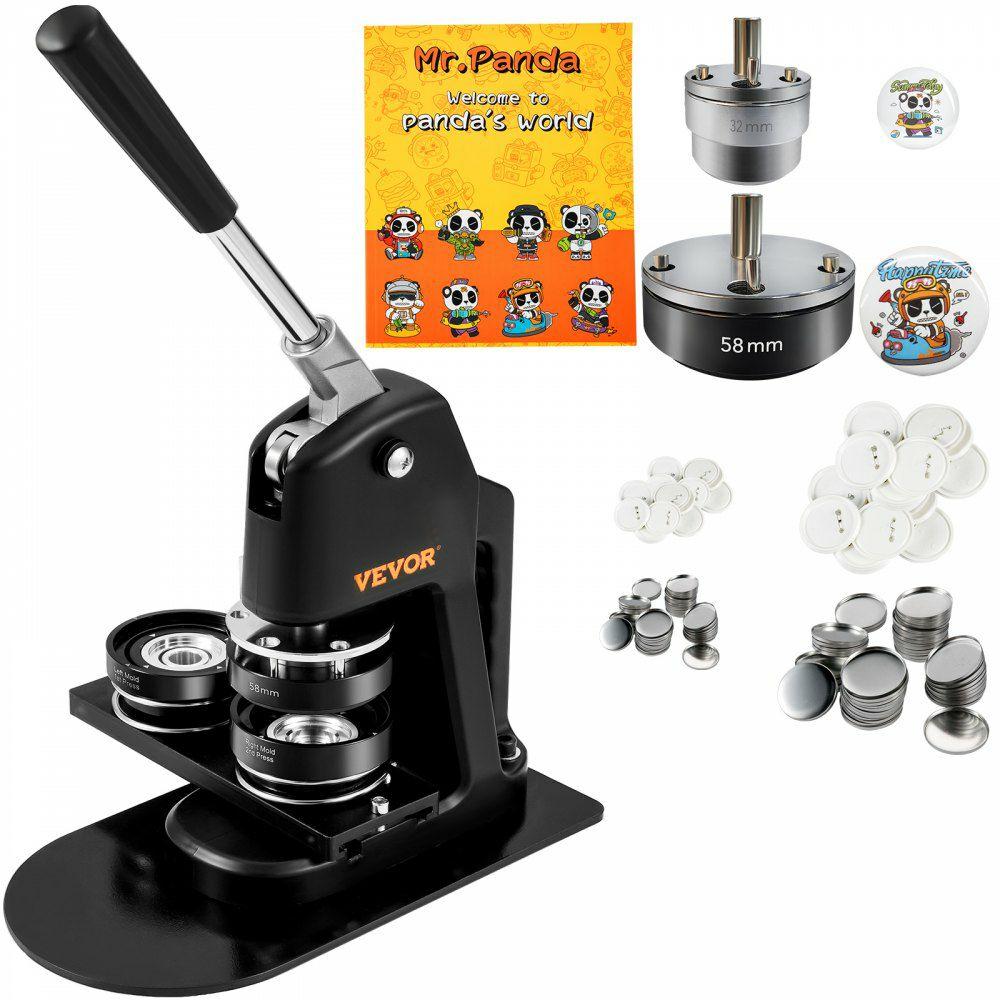 Button Maker Machine Badge Pin Machine 1.25″+2.25″ 500Free Parts Press Kit  |  Button Maker Arts & Crafts & Sewing Button Maker