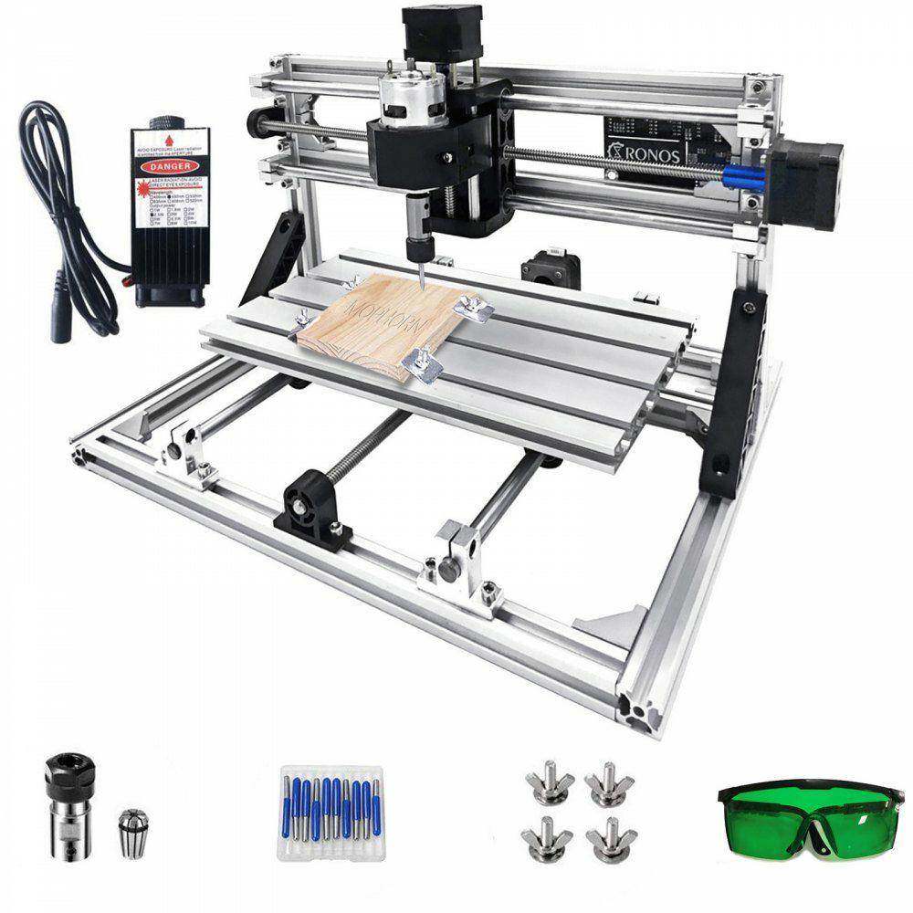 CNC 3018 DIY 3 Axis Engraver Kit w/ 2500mw Laser Engraver Milling Machine  |  Engraving Arts & Crafts & Sewing Engraving