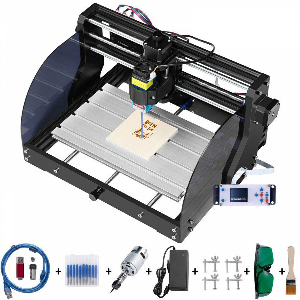 CNC 3018 Pro CNC Router 15W Laser 3 Axis GRBL Control CNC Machine Laser Engraver  |  Engraving Arts & Crafts & Sewing Engraving