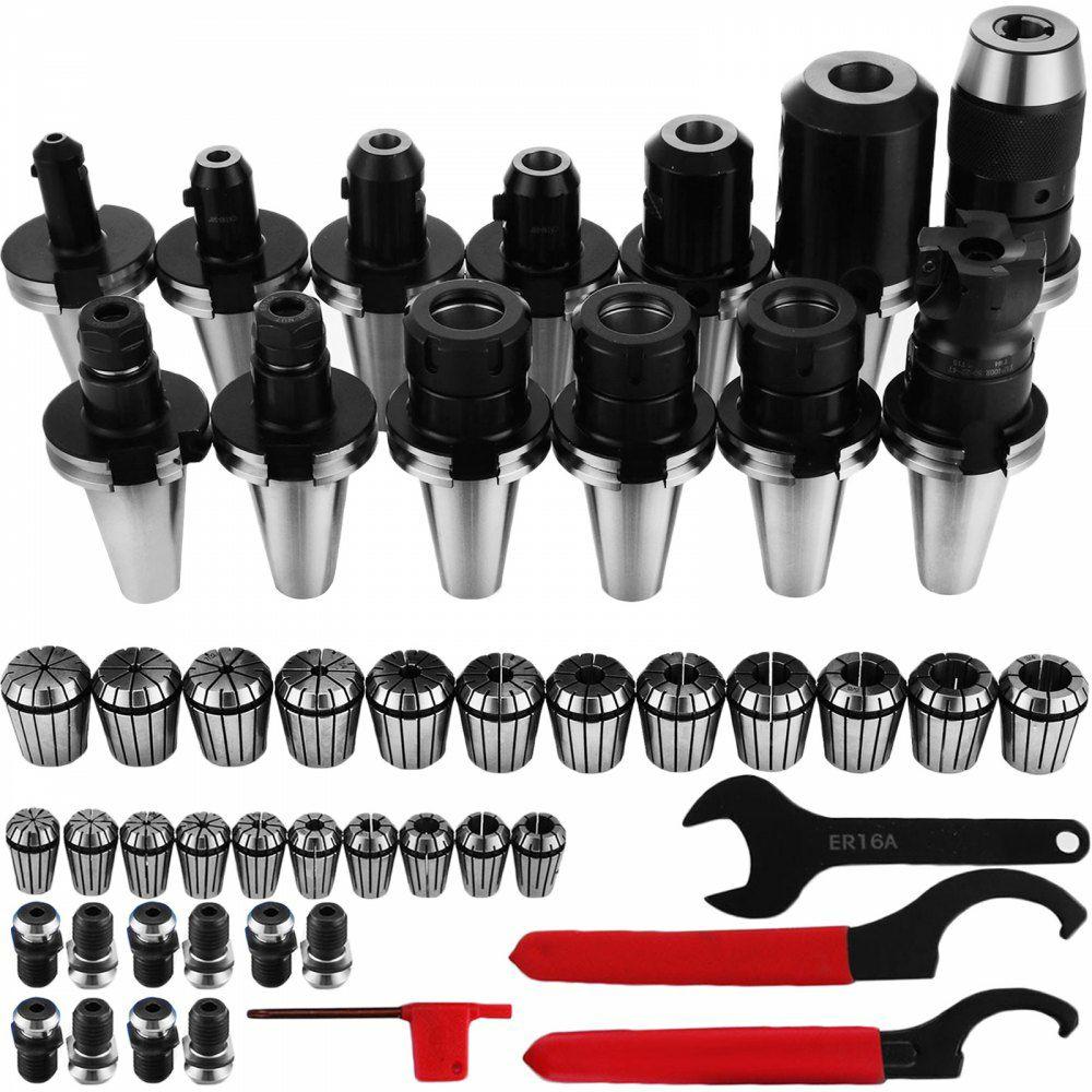 Collet Set CAT40 ER32 CAT40 ER16 Spring Steel Collet Chuck Tooling Package for Milling Machine  |  Tool Holders & Accessories Machining Tool Holders & Accessories