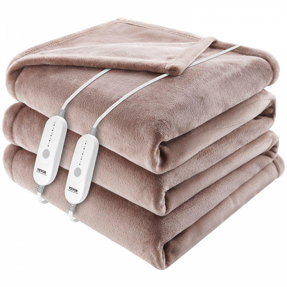 Heated Blanket Electric Throw, 100″ x 90″ King Size, Soft Flannel Heating Blanket with 10 Hours Timer Auto-off & 5 Heating Levels, Dual Control, Machine Washable, ETL & FCC Certification (Beige)  |  Heaters & Accessories Heaters & Accessories Heaters & Accessories