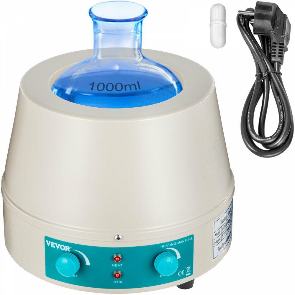 Heating Mantle 1000ml Magnetic Stirrer Heating Mantle 350W Heating Mantle Magnetic Stirrer 0-1600 RPM Lab Heating Mantle for Liquid Heating 1000ml  |  Mixing & Blending Equipment Lab Mixing & Blending Equipment