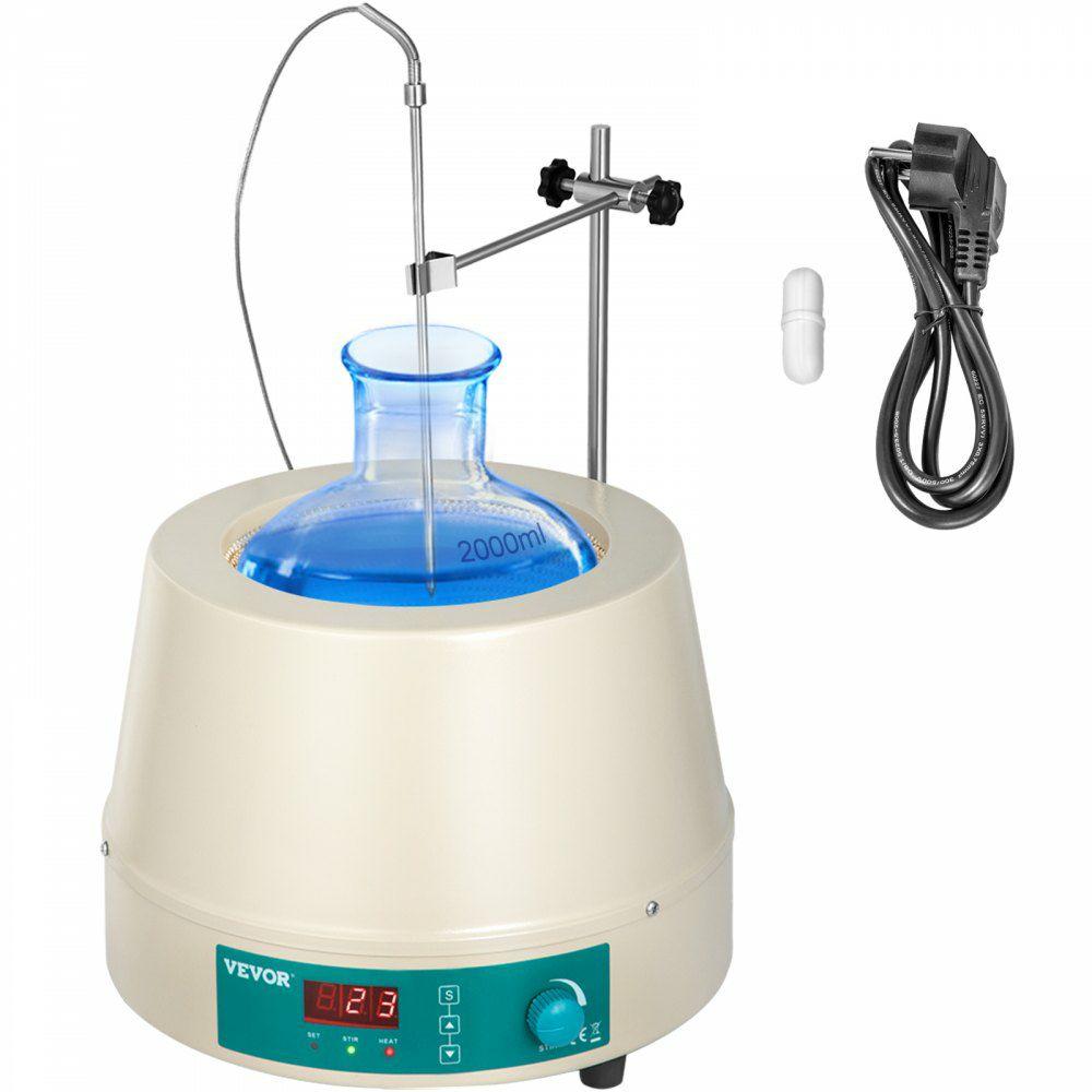 Heating Mantle 2000ml Electric Magnetic Stirring Heating Mantle 600W Digital Magnetic Stirrer Mantle, Max Temp 450 ° C Digital Magnetic Heating Mantle Kit 2000ml  |  Mixing & Blending Equipment Lab Mixing & Blending Equipment