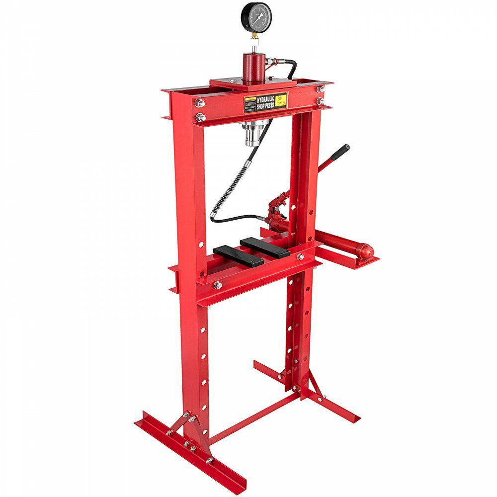 Hydraulic Press 20 Ton Hydraulic Shop Floor Press 44000 lb w/ with Heavy Duty Steel Plates and H Frame Working Distance 41″(104cm) Top Mount for Gears and Bearings  |  Hydraulic Equipment Hydraulic Equipment Hydraulic Equipment