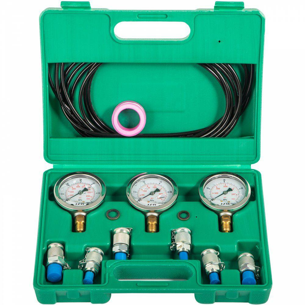 Hydraulic Pressure Test Kit 25/40/60Mpa 8700PSI Hydraulic Pressure Tester Test Kit for Excavator Machinery  |  Hydraulic Equipment Hydraulic Equipment Hydraulic Equipment