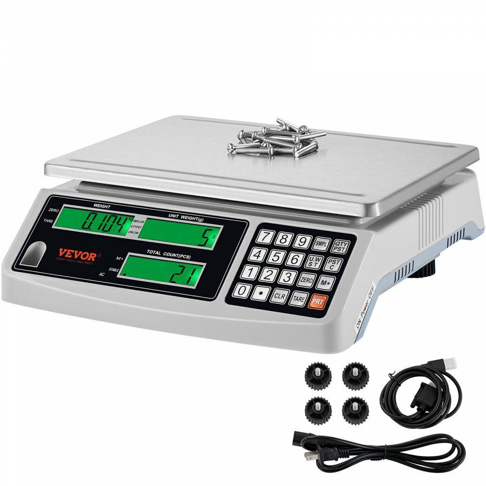 Industrial Counting Scale, 15 kg x 0.5 g, Digital Scale for Parts and Coins, g/kg/lb Units, Electronic Gram Scale Inventory Counting Scale Kitchen Jewelry Scale with RS232 Port and 3 LCD Screens  |  Test & Measurement & Inspection Lab Test & Measurement & Inspection