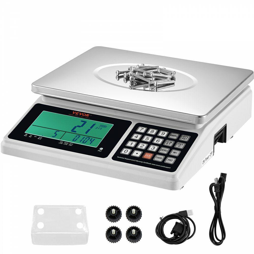 Industrial Counting Scale, 30 kg x 1 g, Digital Scale for Parts and Coins, g/kg/lb Units, Electronic Gram Scale Inventory Counting Scale Kitchen Jewelry Scale with RS232 Port and LCD Screen  |  Test & Measurement & Inspection Lab Test & Measurement & Inspection