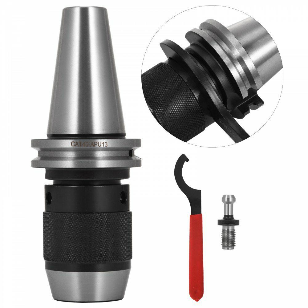 Integrated CAT40 Collet Chuck Keyless Drill Chuck 1/2 inch for CAT40 CNC Engraving Machine & Milling Lathe Tool (CAT40)  |  Tool Holders & Accessories Machining Tool Holders & Accessories