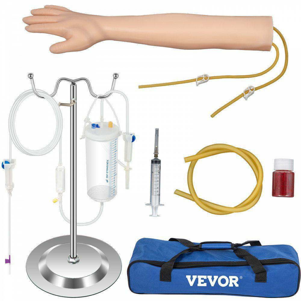 Intravenous Practice Arm Kit Made of PVC, Latex Material Phlebotomy Arm with Infusion Stand, Practice Arm for Phlebotomy with a Storage Handbag, IV Practice Arm Kit for Venipuncture Practice  |  Learning & Education Lab Learning & Education