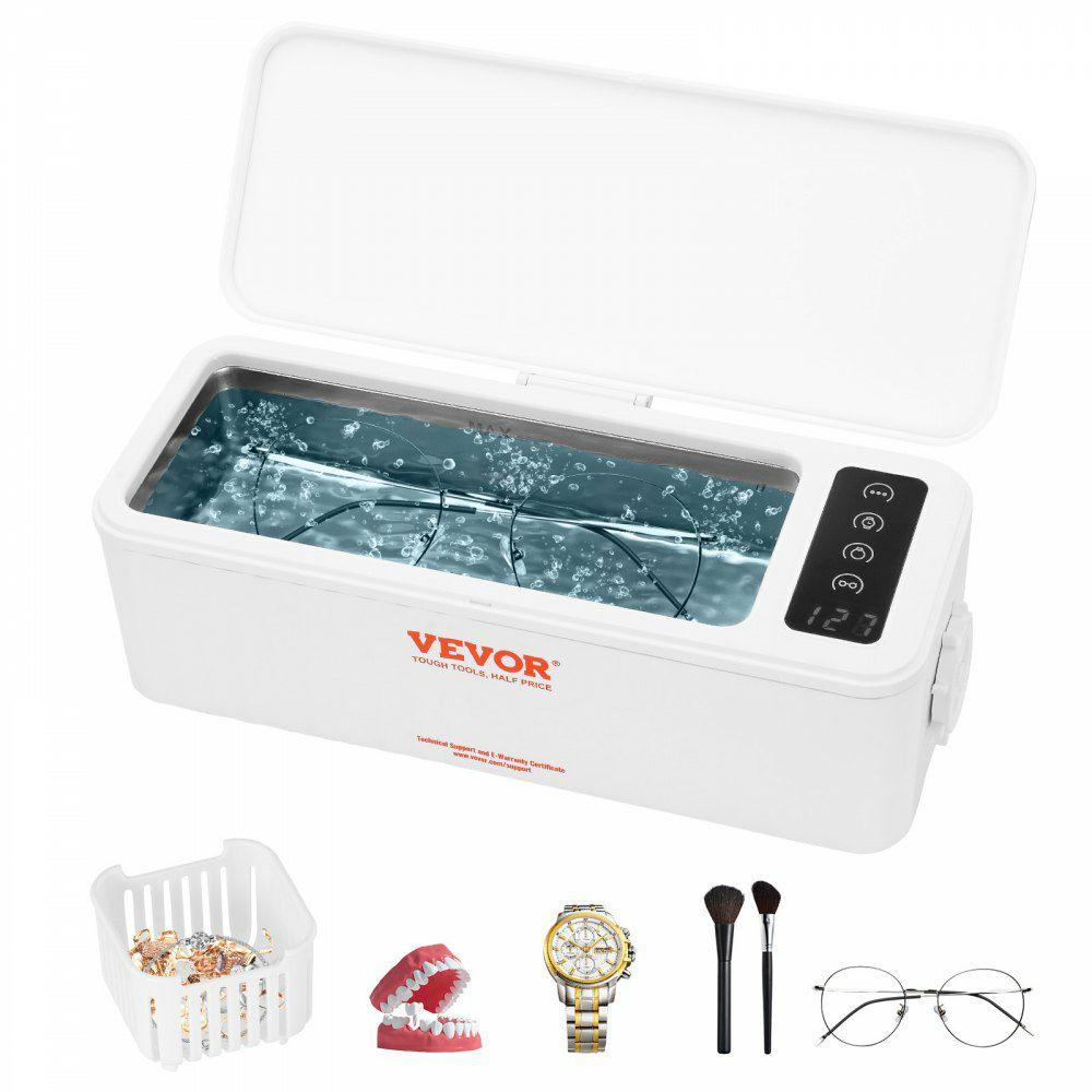 Jewelry Cleaner Ultrasonic Machine, Ultrasonic Cleaner Machine 16oz (470ml) with 4 Timer Modes, Portable ultrasonic jewelry cleaner with Cleaning Basket for Eyeglasses, Watches, Dentures, Rings  |  Cleaning Equipment Cleaning Equipment Cleaning Equipment