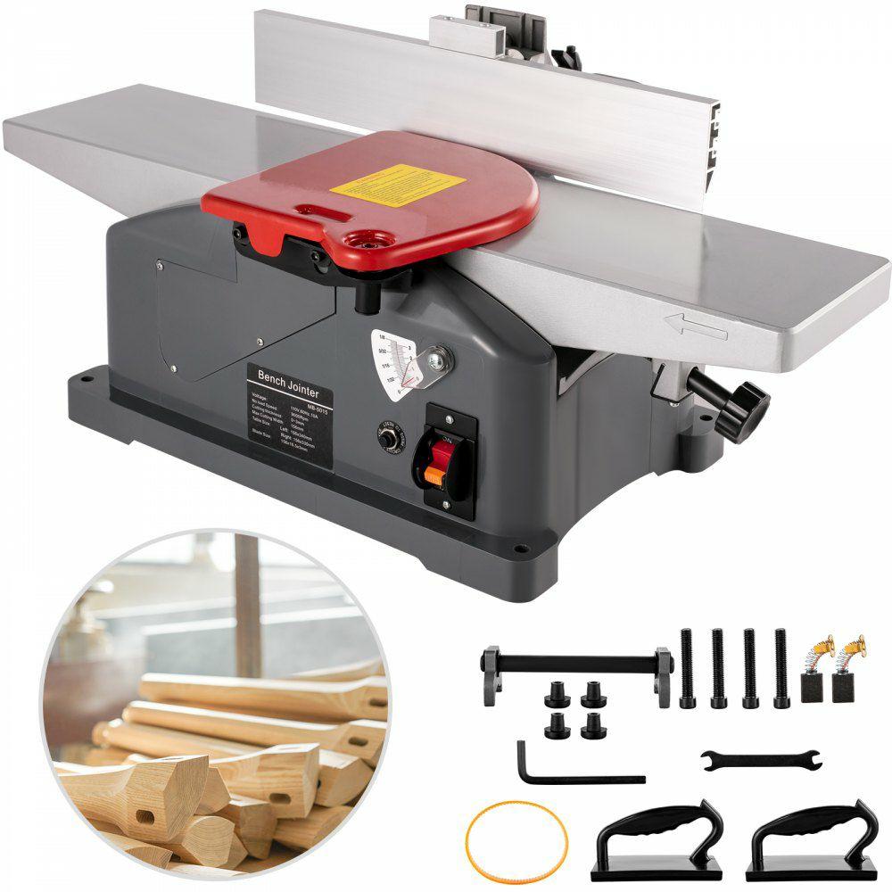 Jointers Woodworking 6 Inch Benchtop Jointer 9000 RPM/min Jointer Planer Heavy Duty 1280W Benchtop Planer 156 mm Maximum Planing Width Wood Jointer Benchtop For Wood Cutting Thickness Planer  |  Planers & Jointers Machining Planers & Jointers