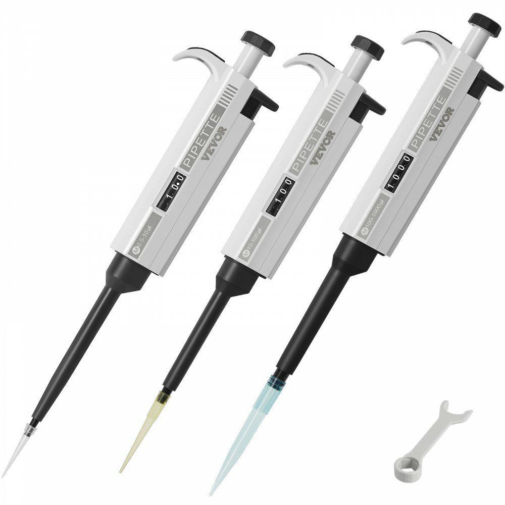 Lab Micropipette Kit 0.5-10μl 10-100μl 100-1000μl Single Channel (3 pcs)  |  Test & Measurement & Inspection Lab Test & Measurement & Inspection