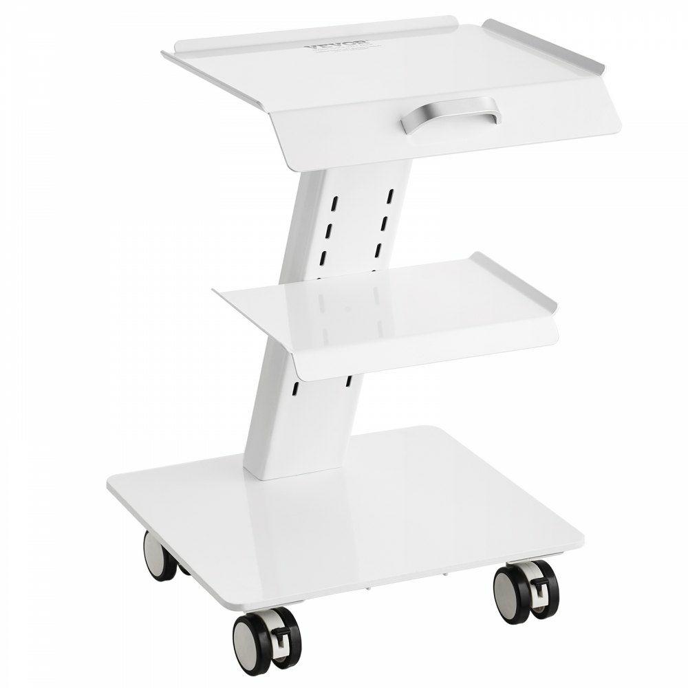 Lab Trolley, 3-Layer Rolling Lab Cart, Metal Mobile Trolley with Swivel Wheels, Tray Rolling Clinic Cart 220 lbs Weight Capacity, for Lab, Clinic, Beauty and Salon  |  Lab & Medical Furniture Lab Lab & Medical Furniture