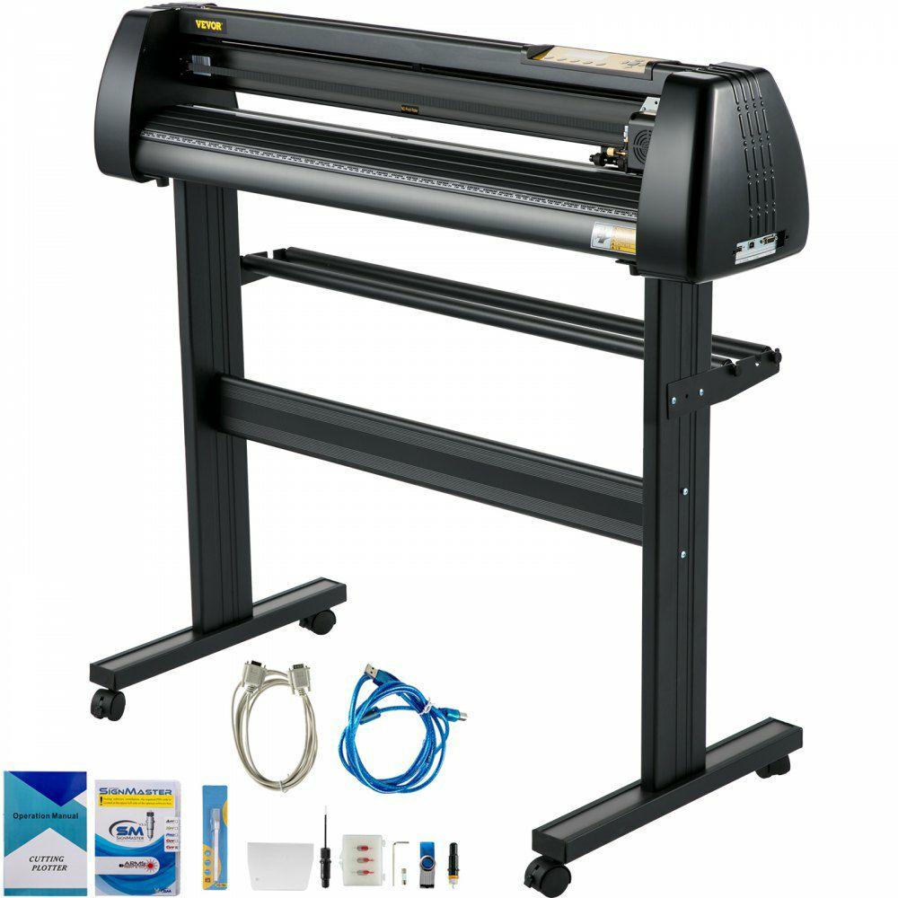 Line Free Vinyl Cutter Machine, 720mm Vinyl Printer, 28 inch Plotter Printer U-Disk with Sturdy Floor Stand Vinyl Cutting Machine Adjustable Force Plotter Cutter Machine  |  Printmaking Arts & Crafts & Sewing Printmaking