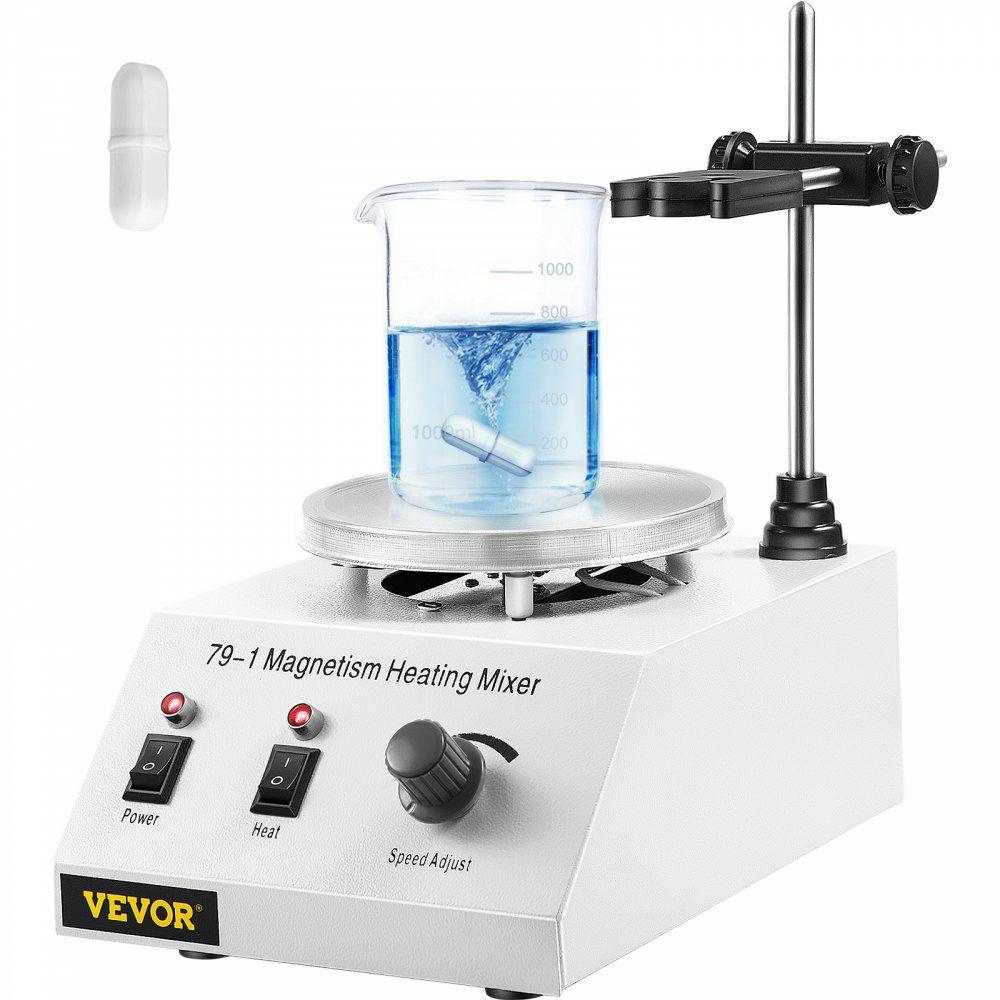 Magnetic Stirrer 250W 158℉/70℃ Heating Hot Plate with Magnetic Stirrer 0-1600 RPM Adjustable 1000ML Lab Magnetic Stirrer Mixer with Stand Support, Stirring Bar  |  Mixing & Blending Equipment Lab Mixing & Blending Equipment