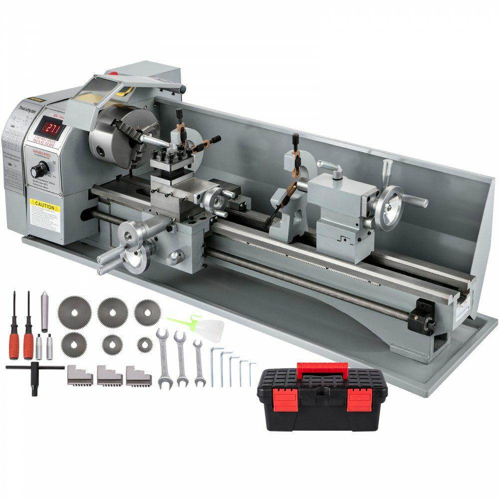 Metal Lathe 8.7 x 29.5 Inch/220 x 750MM Mini Metal Lathe 1100W Infinitely Variable Speed Mini Lathe Machine LED Screen for Counter Face Turning Driling  |  Lathe Machines & Accessories Lathe Machines & Accessories Lathe Machines & Accessories