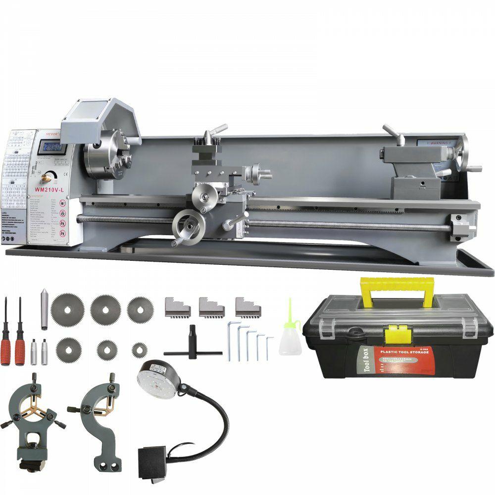 Metal Lathe Machine, 8.3” x 29.5”, Precision Benchtop Power Metal Lathe, 0-2500 RPM Continuously Variable Speed, 750W Brushless Motor Metal Gears, with Tool Box for Processing Precision Parts  |  Lathe Machines & Accessories Lathe Machines & Accessories Lathe Machines & Accessories