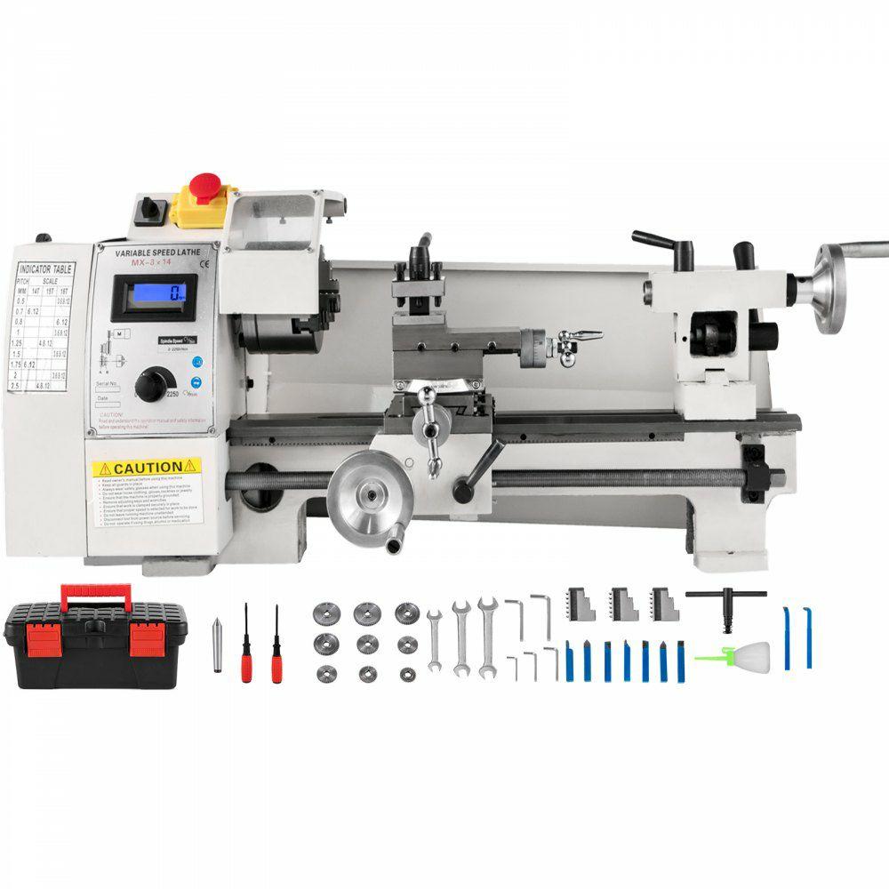 Mini Metal Lathe, 8″x14″, Mini Lathe Machine 2250 PRM Variable Speed Change, Precision Mini Lathe 650W Metal Working Lathe, Small Metal Lathe, Milling Machine for Various Types of Metal Turnin  |  Metal Lathe Lathe Machines & Accessories Lathe Machines & Accessories