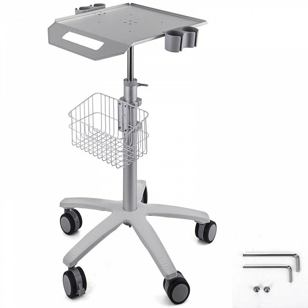 Mobile Trolley Cart Mobile Cart Height Adjustable 29.5″-41.3″ Rolling Desktop Mobile Cart with Large Tabletop 16.5″× 15.7″  |  Lab Cart Lab Lab & Medical Furniture