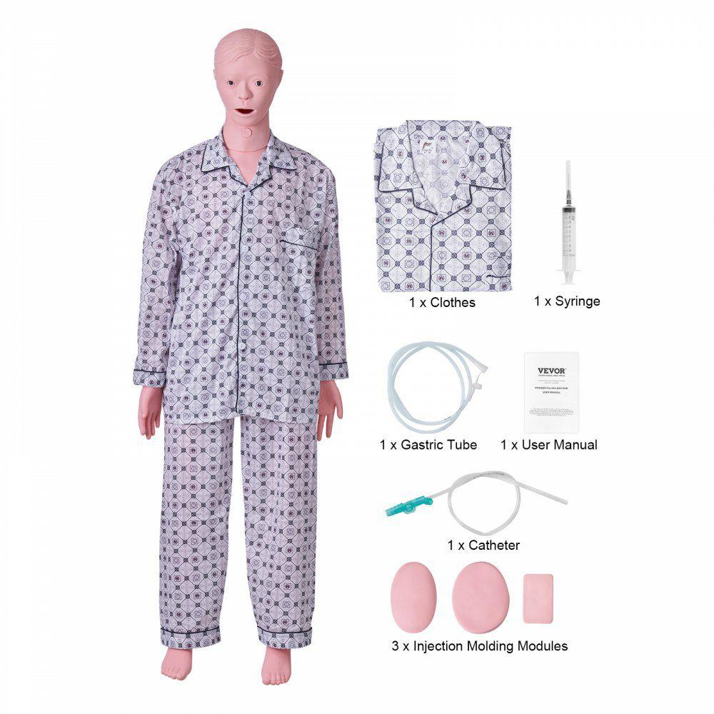 Nursing Training Manikin, Male Life Size Demonstration Human Manikin for Nursing Training, Multifunctional Education Teaching Model Supplies, PVC Anatomical Mannequin Body Care Simulator Model  |  Learning & Education Lab Learning & Education