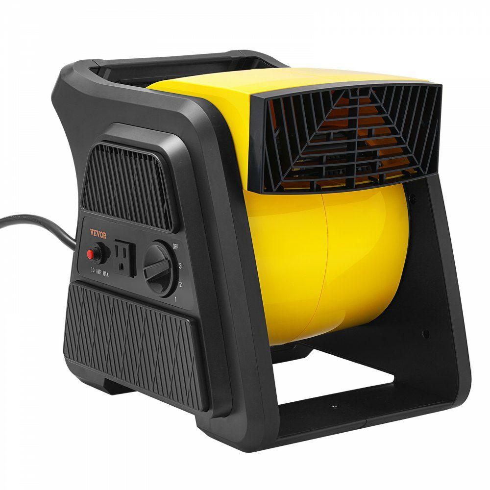 Pivoting Utility Fan, 600 CFM High Velocity Floor Blower for Drying, Cooling, Ventilating, Exhausting, 300° Blowing Angle Air Mover, Portable Carpet Dryer Fan for Home, Work Shop  |  Ventilation Equipment & Supplies Heating & Cooling Ventilation Equipment & Supplies