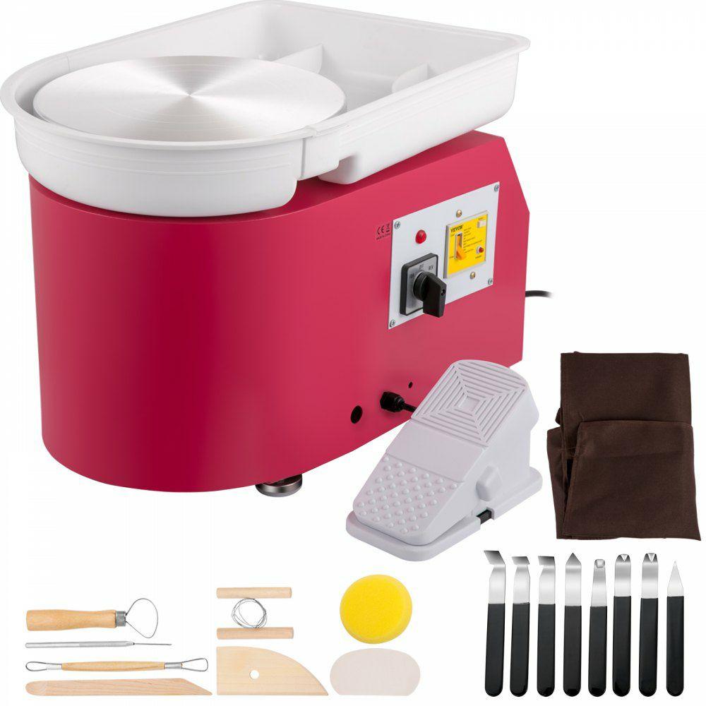 Pottery Wheel 28cm Pottery Forming Machine with Detachable Basin Foot Pedal Control 350W Art Craft DIY Clay Tool for Art Craft Work and Home DIY Pink, 18 Piece Orange |  Ceramics & Pottery Crafts Arts & Crafts & Sewing Ceramics & Pottery Crafts