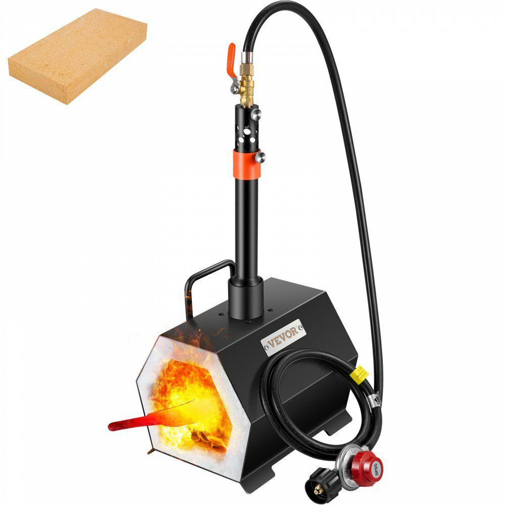 Propane Forge Portable, Single Burner Tool and Knife Making, Large Capacity Blacksmith Farrier Forges, Mini Furnace Blacksmithing, Gas Forging Tools and Equipment, Complete Kit  |  Propane Gas Forge Arts & Crafts & Sewing Jewelry Making & Repair