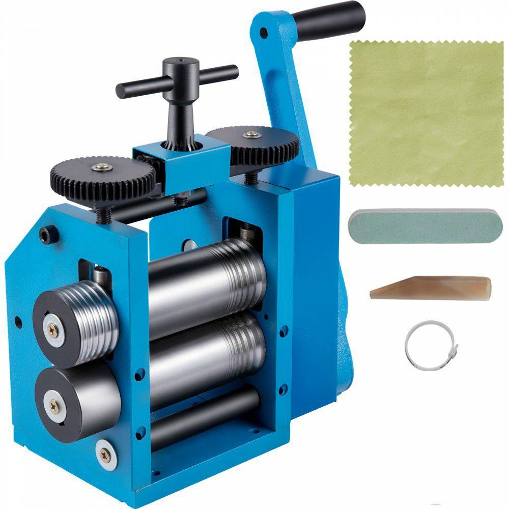 Rolling Mills 3″/76mm Jewelry Rolling Mill Machine Gear Ratio 1:2.5 Wire Roller Mill 0.1-7mm Press Thickness Manual Combination Rolling Mill for Metal Jewelry Sheet Square Semicircle Pattern  |  Jewelry Making & Repair Arts & Crafts & Sewing Jewelry Making & Repair