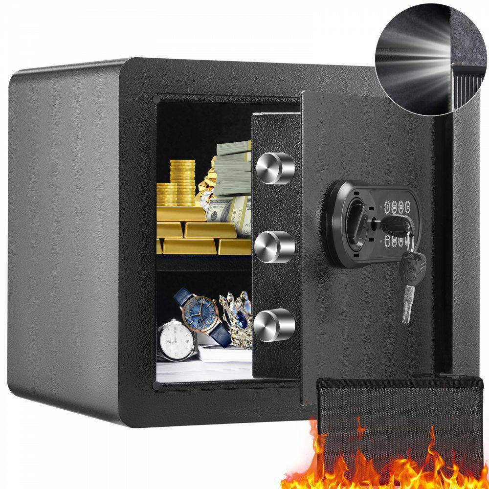 Safe 1.2 Cubic Feet Home Safe Steel for Cash Gold 15.8×11.8×13.8 inch  |  Safes Safes Safes