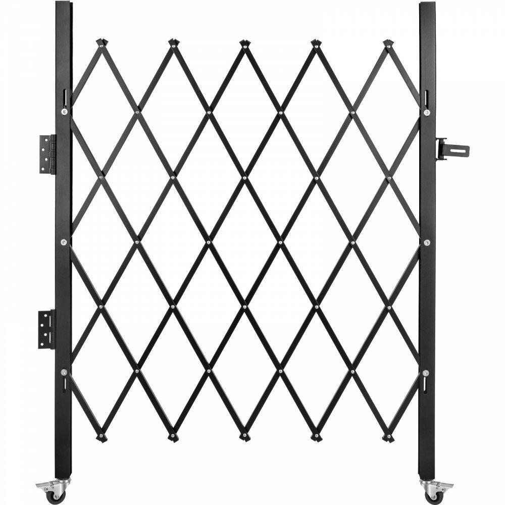 Single Folding Security Gate, 5.1’H x 5.9’W （61 x 71 inch）Folding Door Gate, Steel Accordion Security Gate, Flexible Expanding Security Gate, 360° Rolling Barricade Gate, Scissor Gate/Door with Padlock  |  Access Barriers & Crowd Control Access Barriers & Crowd Control Access Barriers & Crowd Control