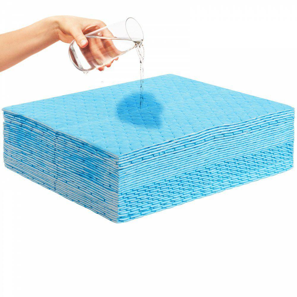 Spill Absorbent Pads, Water Absorbing Mat Pad in Dispenser Box, 6 Gal Capacity, 15″ L x19″ W Polypropylene Absorbent Pad for Water, 30 pcs per Box  |  Access Barriers & Crowd Control Access Barriers & Crowd Control Access Barriers & Crowd Control