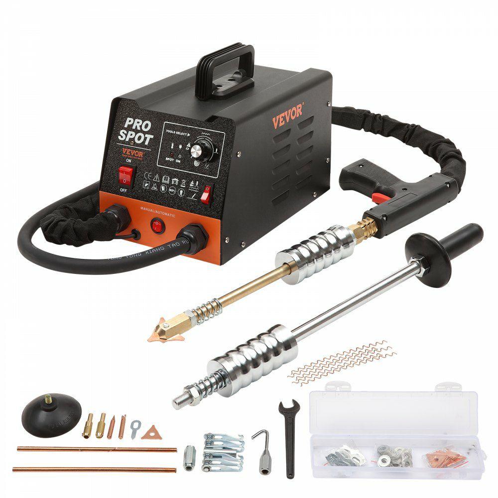 Stud Welder Dent Repair Kit, 3KW Spot Welder Dent Puller with 6 Welding Modes, Auto Body Spot Welding Dent Puller Machine & 16 Types of Welding Accessories for Car, Truck, Motorcycle Dent Repair  |  Spot Welding & Accessories Spot Welding & Accessories Spot Welding & Accessories