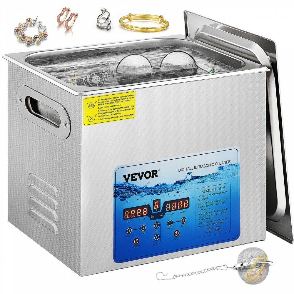 Ultrasonic Cleaner, 36KHz~40KHz Adjustable Frequency, 10L 110V, Ultrasonic Cleaning Machine w/Digital Timer and Heater, Lab Sonic Cleaner for Jewelry Watch Eyeglasses Coins, FCC/CE/RoHS Listed  |  Cleaning Equipment Cleaning Equipment Cleaning Equipment