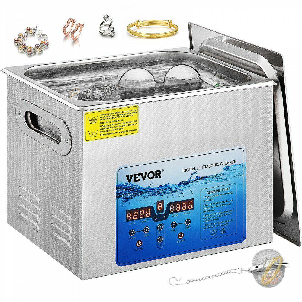 Ultrasonic Cleaner, 36KHz~40KHz Adjustable Frequency, 15L 110V, Ultrasonic Cleaning Machine w/Digital Timer and Heater, Lab Sonic Cleaner for Jewelry Watch Eyeglasses Coins, FCC/CE/RoHS Listed  |  Cleaning Equipment Cleaning Equipment Cleaning Equipment